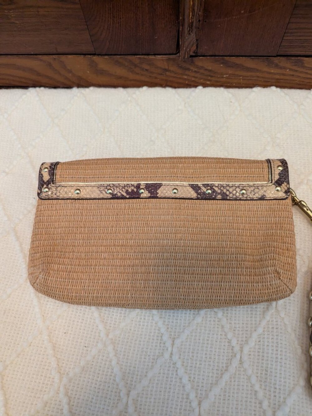 Coach straw Python clutch - Picture 4 of 11